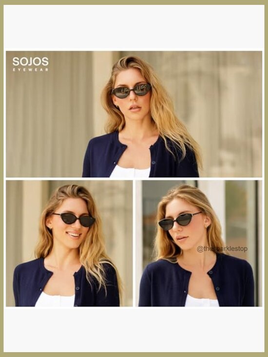 Polarized TR90 Sunglasses, Retro Cat Eye Oval Vintage Shades, UV400 Protection main image 5